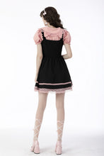 Load image into Gallery viewer, Cat feet lace up contrast strap dress DW666