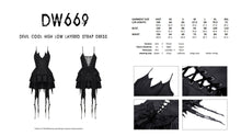Load image into Gallery viewer, Devil cool high low layered strap dress DW669