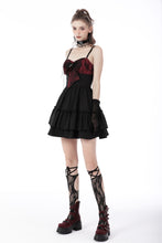 Load image into Gallery viewer, Gothic spider bow frilly strap dress DW671
