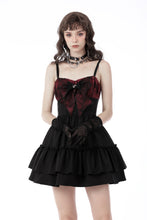 Load image into Gallery viewer, Gothic spider bow frilly strap dress DW671