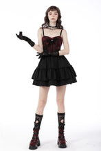 Load image into Gallery viewer, Gothic spider bow frilly strap dress DW671
