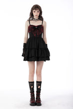 Load image into Gallery viewer, Gothic spider bow frilly strap dress DW671