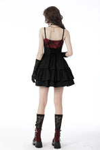 Load image into Gallery viewer, Gothic spider bow frilly strap dress DW671