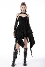 Load image into Gallery viewer, Punk rock shredded irregular frilly zip dress DW672