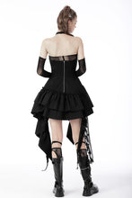 Load image into Gallery viewer, Punk rock shredded irregular frilly zip dress DW672