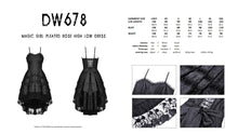 Load image into Gallery viewer, Magic girl pleated rose high low dress DW678
