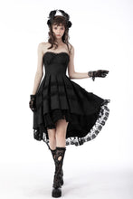 Load image into Gallery viewer, Magic girl pleated rose high low dress DW678