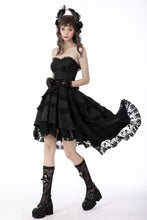 Load image into Gallery viewer, Magic girl pleated rose high low dress DW678