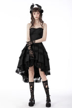Load image into Gallery viewer, Magic girl pleated rose high low dress DW678