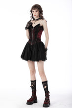Load image into Gallery viewer, Gothic dead wine lace-up zip dress DW683