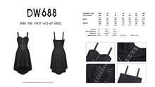 Load image into Gallery viewer, Rebel girl eyelet lace-up dress DW688