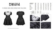 Load image into Gallery viewer, The Princess Comes Across contrast ruffle collar dress DW694