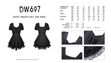 Load image into Gallery viewer, Gothic princess frilly mini dress DW697