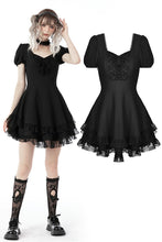 Load image into Gallery viewer, Gothic princess frilly mini dress DW697