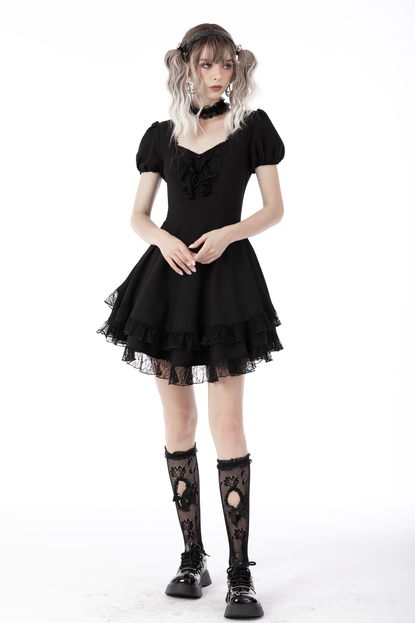 Gothic princess frilly mini dress DW697 – DARK IN LOVE