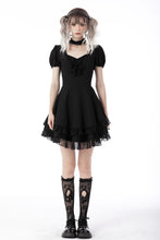 Load image into Gallery viewer, Gothic princess frilly mini dress DW697