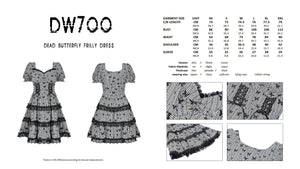 Dead butterfly frilly dress DW700