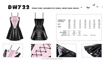 Load image into Gallery viewer, Punk pink locomotive rebel shiny mini dress DW722