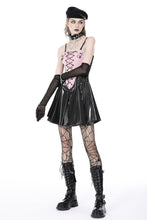 Load image into Gallery viewer, Punk pink locomotive rebel shiny mini dress DW722