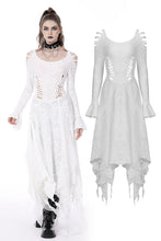 Load image into Gallery viewer, White ghost cutout details maxi dress DW725