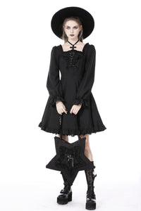 Gothic dead cross frilly dress DW727