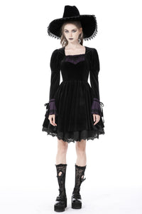 Walpurgis Night purple splicing dress DW736