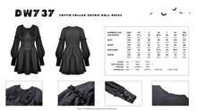Load image into Gallery viewer, Coffin collar gothic doll dress DW737