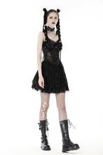 Load image into Gallery viewer, Punk spider mesh sexy see-though strap dress DW744