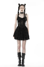 Load image into Gallery viewer, Punk spider mesh sexy see-though strap dress DW744