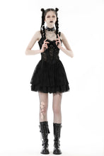 Load image into Gallery viewer, Punk spider mesh sexy see-though strap dress DW744
