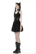 Load image into Gallery viewer, Punk spider mesh sexy see-though strap dress DW744