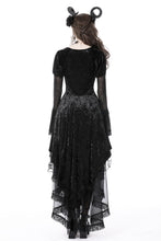 Load image into Gallery viewer, Spider Queen high low velvet dress DW749