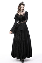 Load image into Gallery viewer, Gothic vintage gorgeous velvet-lace-splicing maxi dress DW751