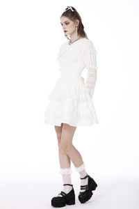 White angel frilly dress DW756