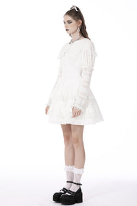 White angel frilly dress DW756