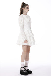 White angel frilly dress DW756