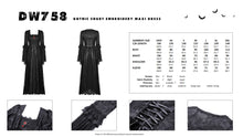 Load image into Gallery viewer, Gothic court embroidery maxi dress DW758