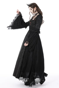 Gothic court embroidery maxi dress DW758