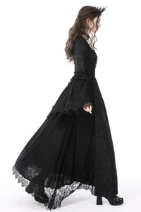 Gothic court embroidery maxi dress DW758