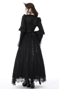 Gothic court embroidery maxi dress DW758