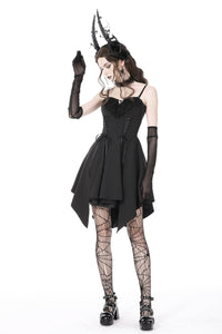 Gothic lady ruffle bust strap dress DW763