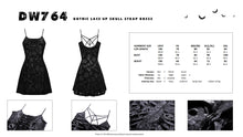 Load image into Gallery viewer, Gothic lace up skull strap dress DW764