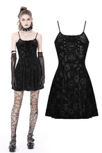 Load image into Gallery viewer, Gothic lace up skull strap dress DW764