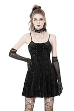 Load image into Gallery viewer, Gothic lace up skull strap dress DW764