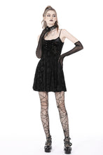 Load image into Gallery viewer, Gothic lace up skull strap dress DW764