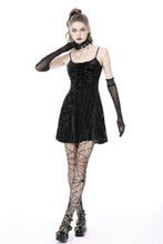 Load image into Gallery viewer, Gothic lace up skull strap dress DW764