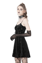 Load image into Gallery viewer, Gothic lace up skull strap dress DW764