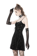 Load image into Gallery viewer, Gothic lace up skull strap dress DW764