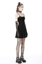 Load image into Gallery viewer, Gothic lace up skull strap dress DW764