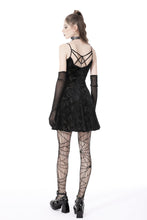 Load image into Gallery viewer, Gothic lace up skull strap dress DW764